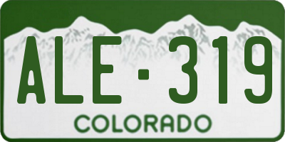 CO license plate ALE319