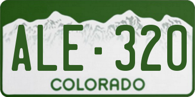 CO license plate ALE320