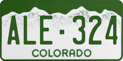 CO license plate ALE324