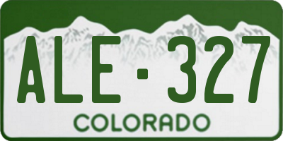 CO license plate ALE327