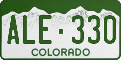 CO license plate ALE330