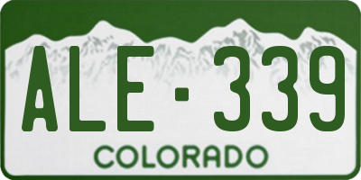 CO license plate ALE339