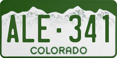 CO license plate ALE341