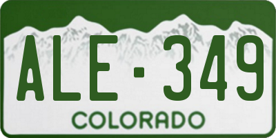 CO license plate ALE349