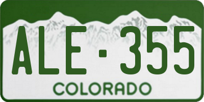 CO license plate ALE355