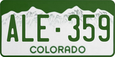 CO license plate ALE359