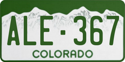 CO license plate ALE367