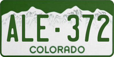 CO license plate ALE372