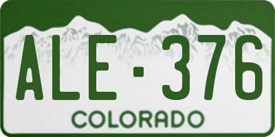 CO license plate ALE376