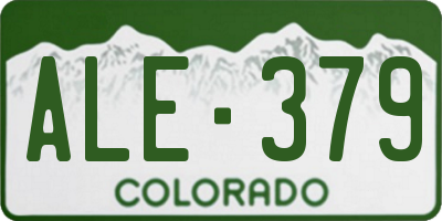CO license plate ALE379