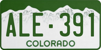 CO license plate ALE391