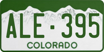 CO license plate ALE395