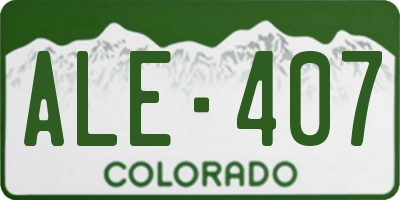 CO license plate ALE407