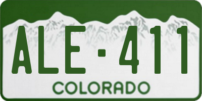 CO license plate ALE411