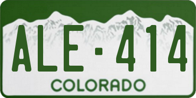 CO license plate ALE414