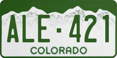 CO license plate ALE421