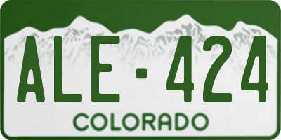 CO license plate ALE424