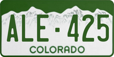 CO license plate ALE425