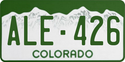 CO license plate ALE426