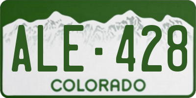 CO license plate ALE428
