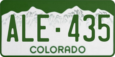 CO license plate ALE435