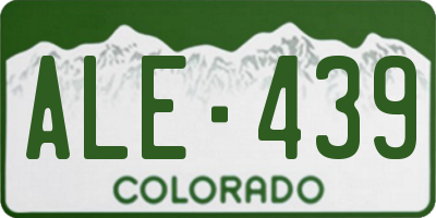 CO license plate ALE439