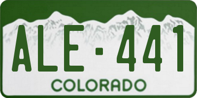 CO license plate ALE441