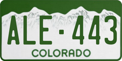 CO license plate ALE443