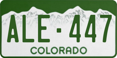 CO license plate ALE447