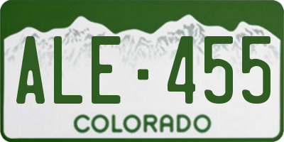CO license plate ALE455