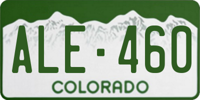 CO license plate ALE460