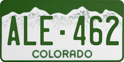 CO license plate ALE462