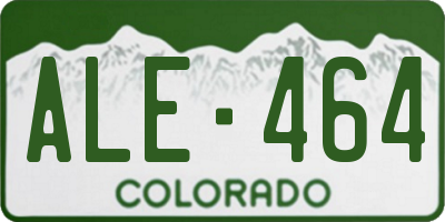 CO license plate ALE464