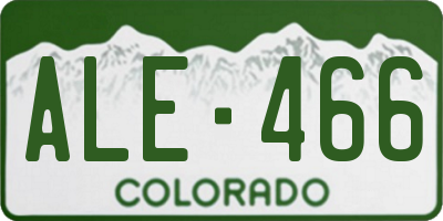 CO license plate ALE466
