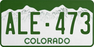 CO license plate ALE473