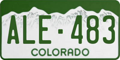 CO license plate ALE483