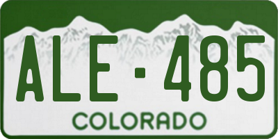 CO license plate ALE485