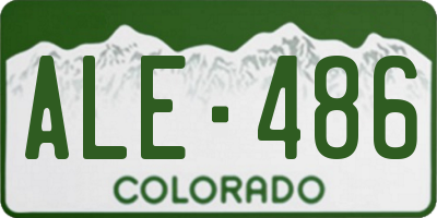 CO license plate ALE486
