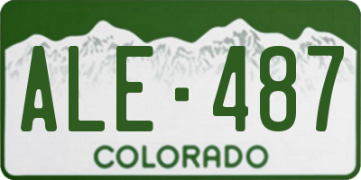 CO license plate ALE487