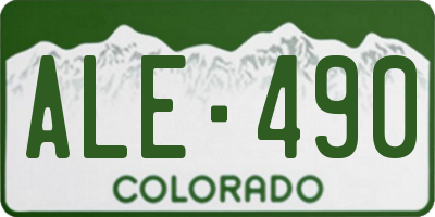 CO license plate ALE490