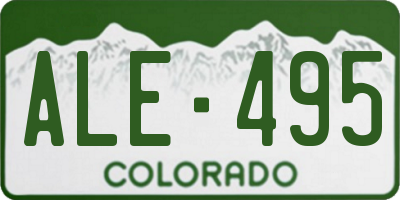 CO license plate ALE495