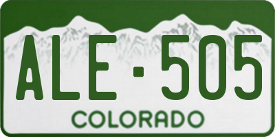 CO license plate ALE505
