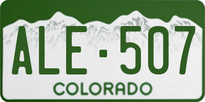 CO license plate ALE507