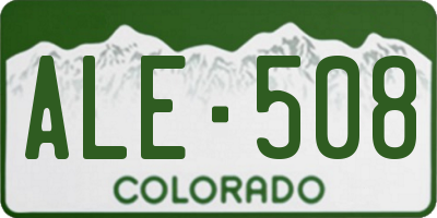 CO license plate ALE508