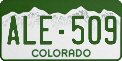CO license plate ALE509