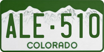 CO license plate ALE510