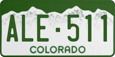 CO license plate ALE511