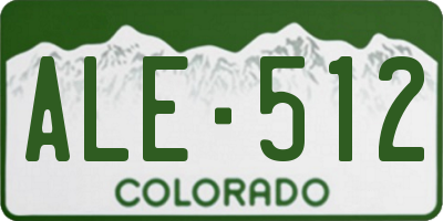 CO license plate ALE512