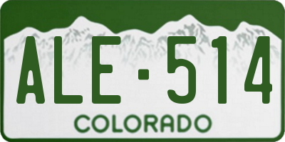CO license plate ALE514