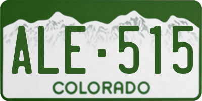 CO license plate ALE515
